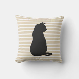 Black Cat Silhouette Cat Lover Dekorativ kudde