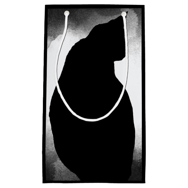 Black Cat Silhouette Gift Bag (Framsidan)