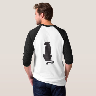 Black Cat Silhouette manar svartvit skjorta av T Shirt