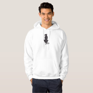 Black Cat Silhouette manar, vit svettskjorta Hoodie