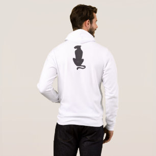 Black Cat Silhouette manar white Bella zip hoodie T Shirt