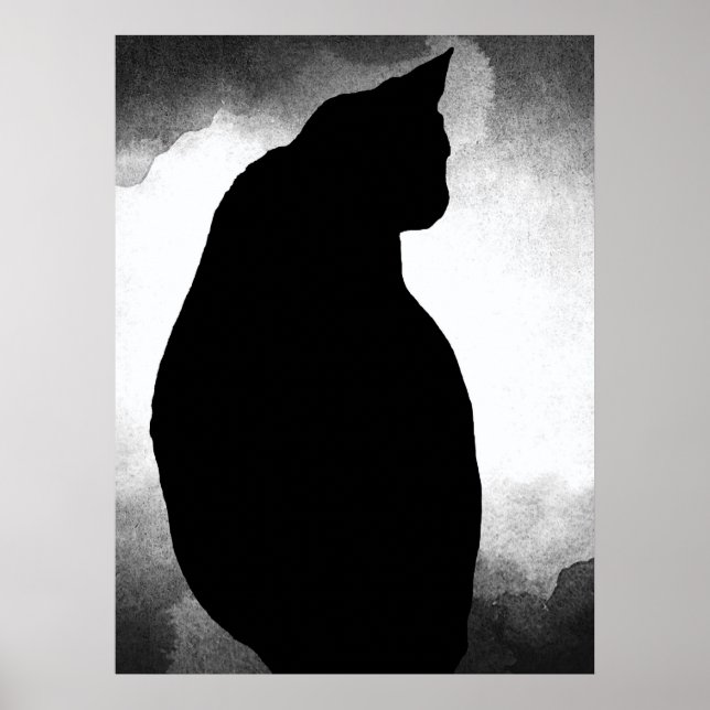 Black Cat Silhouette Poster (Framsidan)