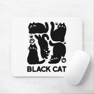 Black Cat Silhouettes - Utformning av Kattdjuret C Musmatta