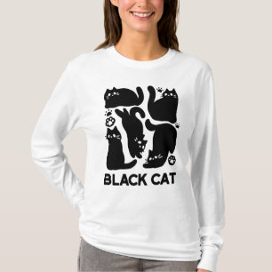 Black Cat Silhouettes - Utformning av Kattdjuret C T Shirt