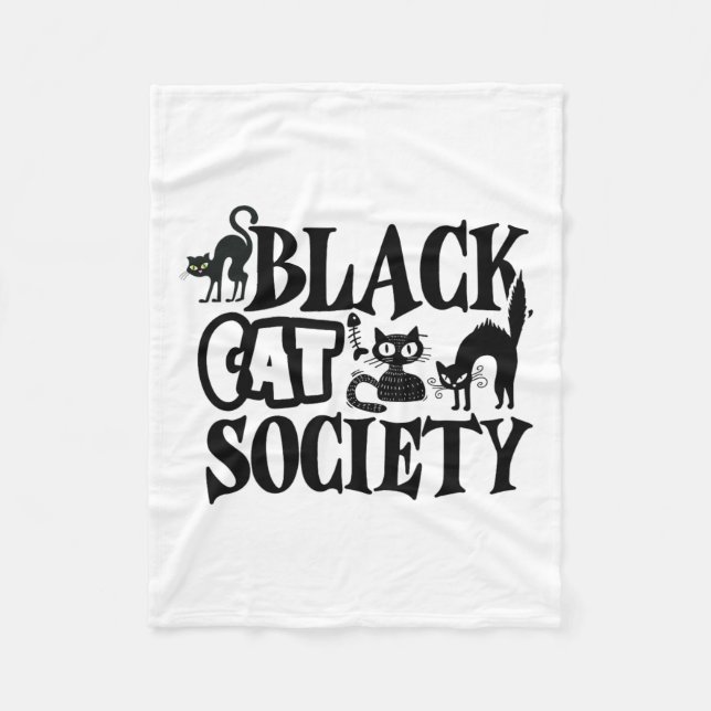 Black Cat Society Fleecefilt (Framsidan)