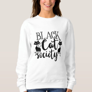 Black Cat Society Funny Halloween Cute T Shirt