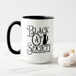 Black Cat Society Halloween Mugg
