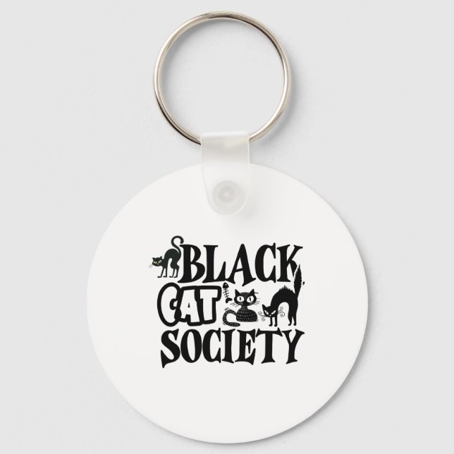Black Cat Society Nyckelring (Framsida)
