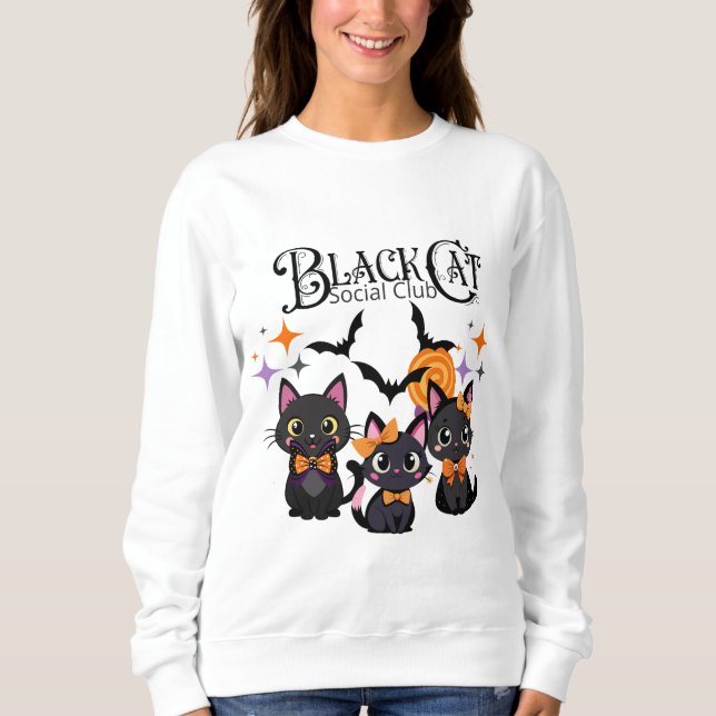 Black Cat Society T-Shirt (Framsida)