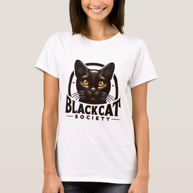 Black Cat Society T-Shirt (Framsida)