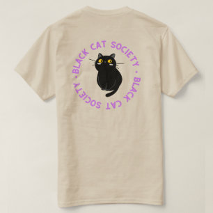 Black Cat Society T-shirt på Lila