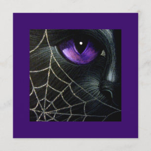 BLACK CAT & SPINDELNÄT CUSTOMIZE HALLOWEEN-KORT KORT