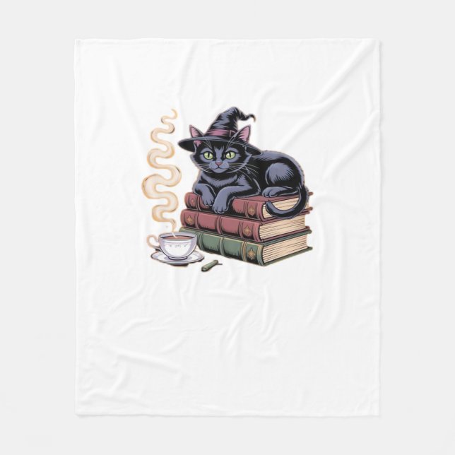 Black Cat Squad Pumpkin Season Classic T-Shirt Fleecefilt (Framsidan)
