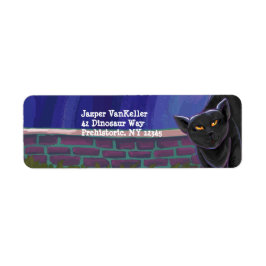 Black Cat Stationery Returadress Etikett