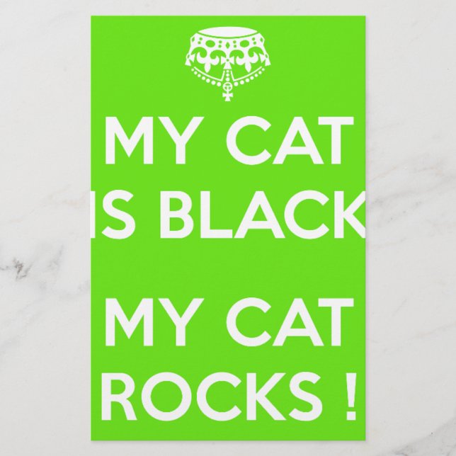 Black cat sten brevpapper (Framsida)