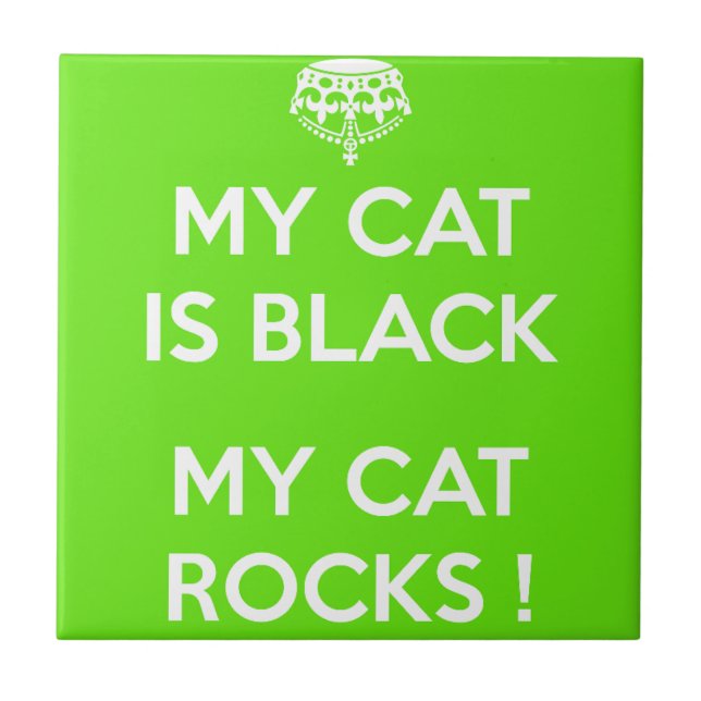 Black cat sten kakelplatta (Framsidan)