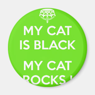 Black cat sten magnet