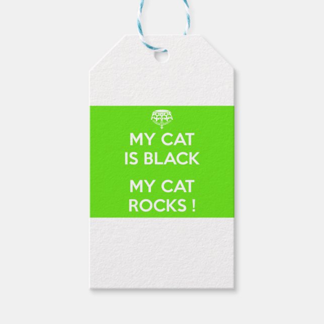 Black cat sten presentetikett (Framsidan)