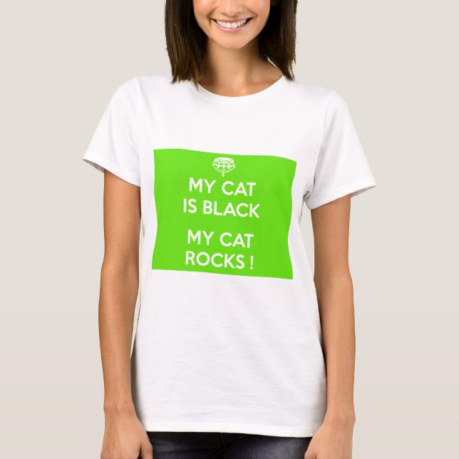 Black cat sten t-shirt (Framsida)
