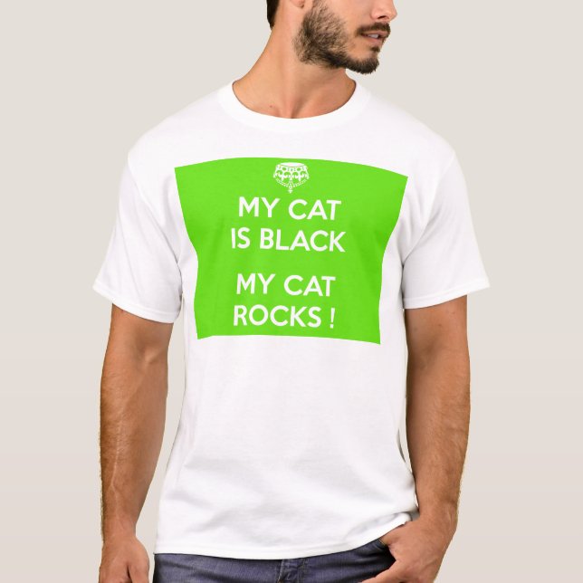 Black cat sten t-shirt (Framsida)