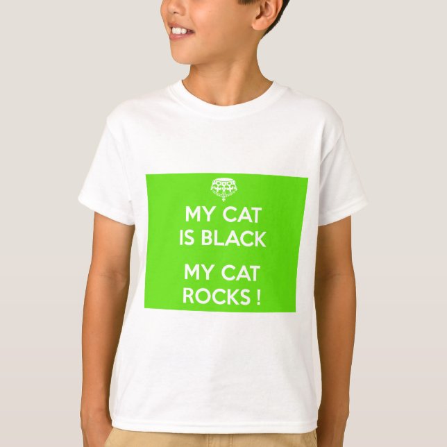 Black cat sten tee shirt (Framsida)