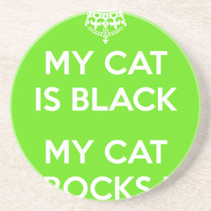 Black cat sten underlägg