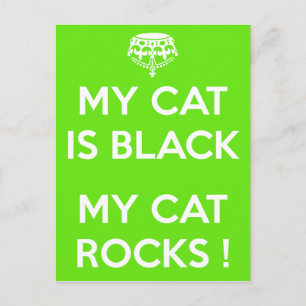 Black cat sten vykort