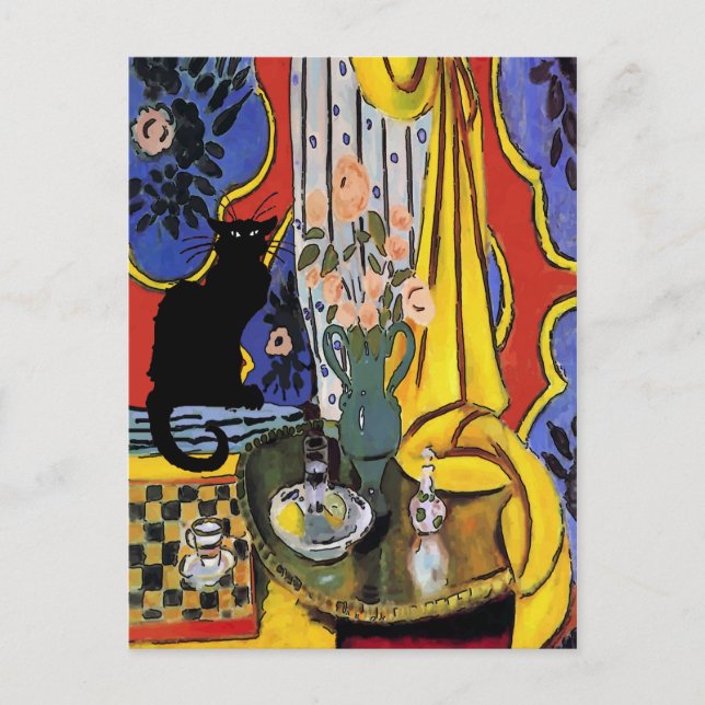 Black Cat still Life Vykort (Framsida)