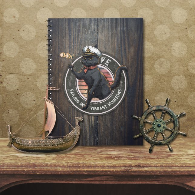 Black Cat Sunset: En resa till THRIVE Anteckningsbok (Black Cat Sunset: A Voyage to THRIVE Notebook)