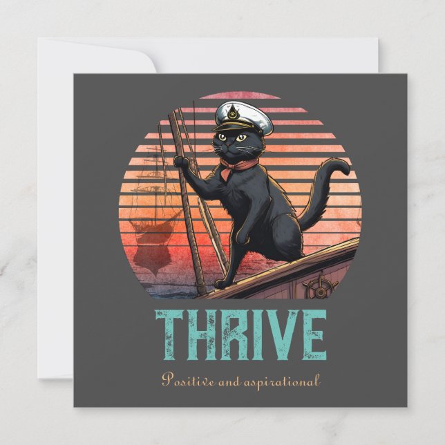 Black Cat Sunset: En resa till THRIVE Inbjudningar (Framsida)
