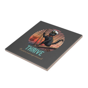 Black Cat Sunset: En resa till THRIVE Kakelplatta