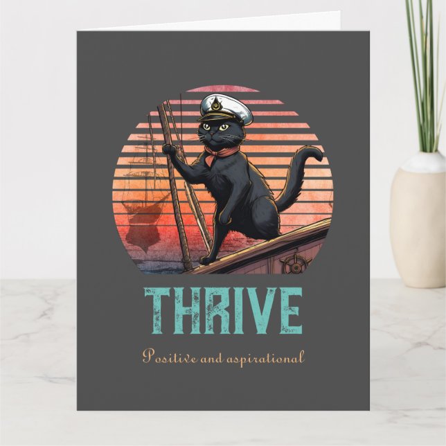 Black Cat Sunset: En resa till THRIVE Kort (Framsida)
