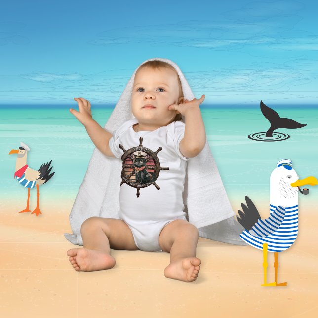 Black Cat Sunset: En resa till THRIVE T Shirt (Black Cat Sunset: A Voyage to THRIVE Baby Bodysuit)