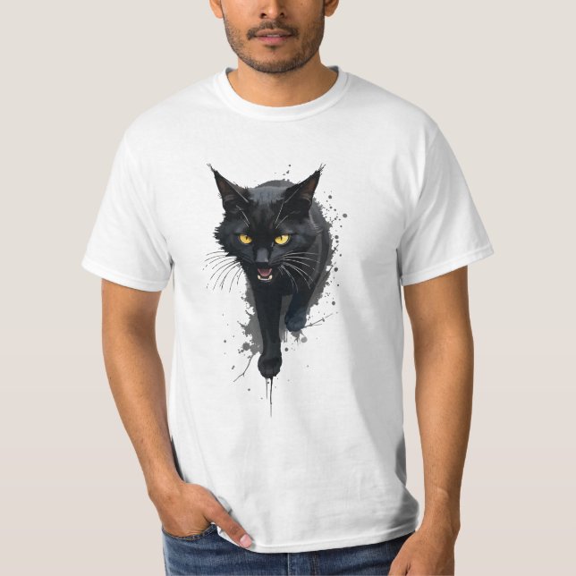 Black Cat T Shirt (Framsida)