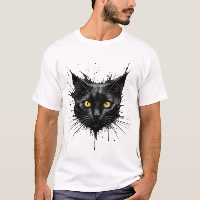 Black Cat T Shirt (Framsida)