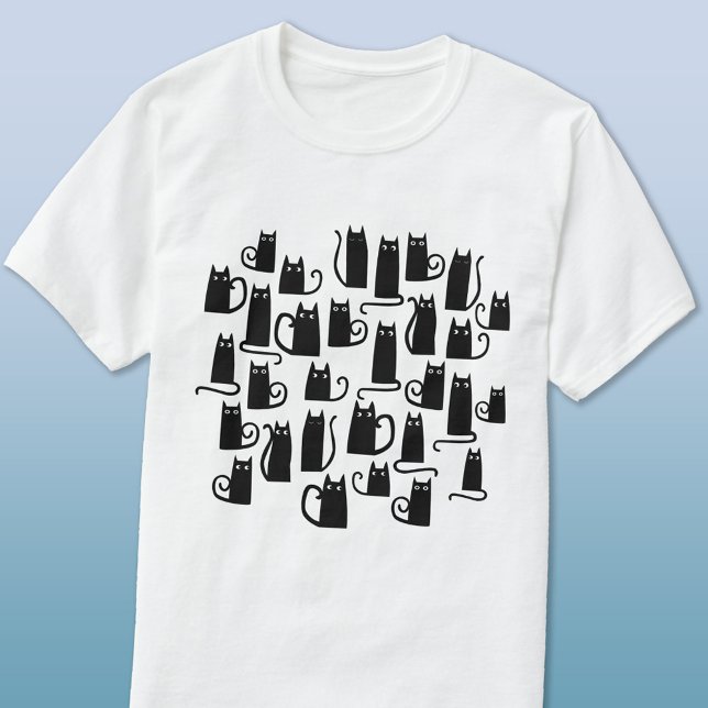 Black Cat T Shirt (Black cats fun t-shirt)