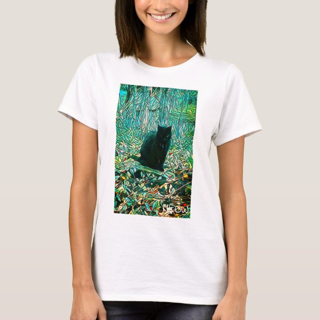 Black Cat T-Shirt (Framsida)
