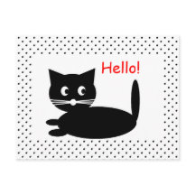 Black Cat-Tecknad - vykort