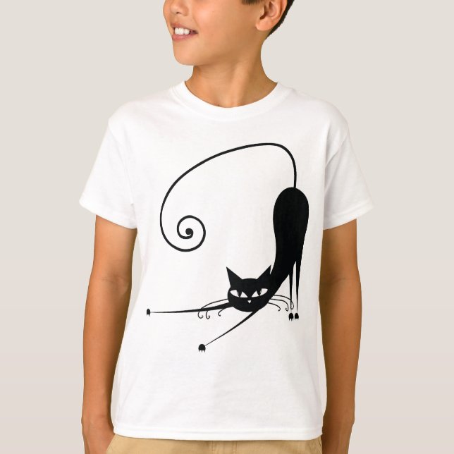 Black Cat Tee Shirt (Framsida)
