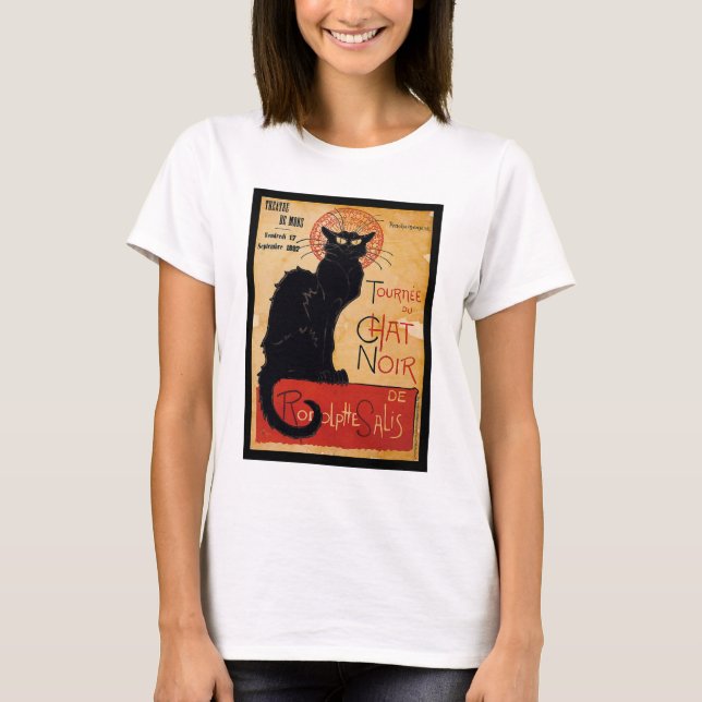 Black cat tee shirt (Framsida)