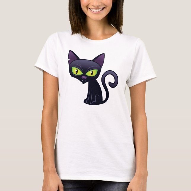 Black Cat Tee Shirt (Framsida)