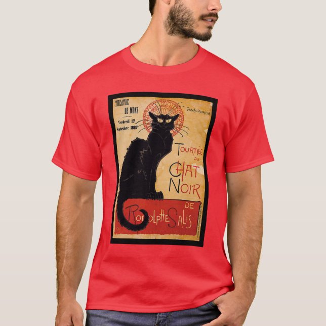 Black cat tee shirt (Framsida)