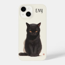 Black Cat Telefon Case | Anpassade