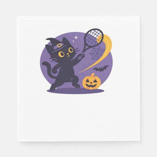 Black Cat Tennis  Essential T-Shirt Pappersservett (Framsidan)