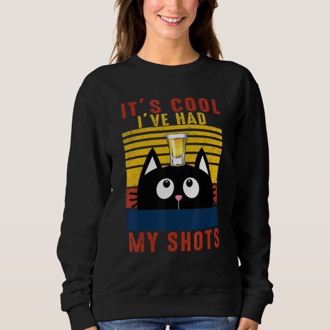 Black Cat Tequila Coola Ive fick mina skott. T Shirt (Framsida)