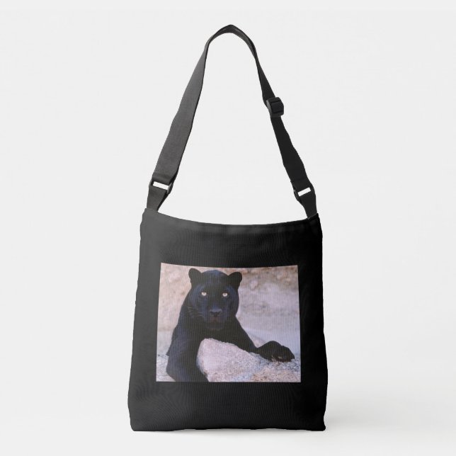 Black Cat Tote Bag Axelväska (Framsida)