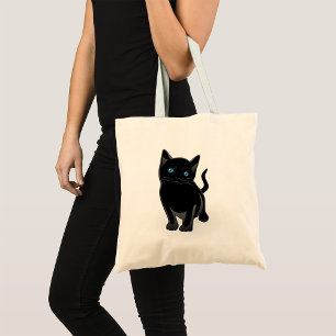 Black Cat Tote Bag Tygkasse
