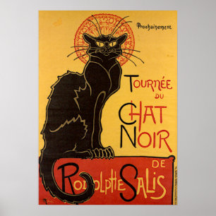 Black Cat Tour - Art nouveau Poster