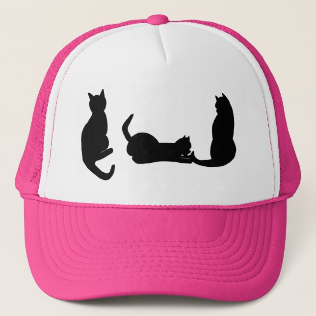 Black Cat Trucker's Hat Keps (Framsida)