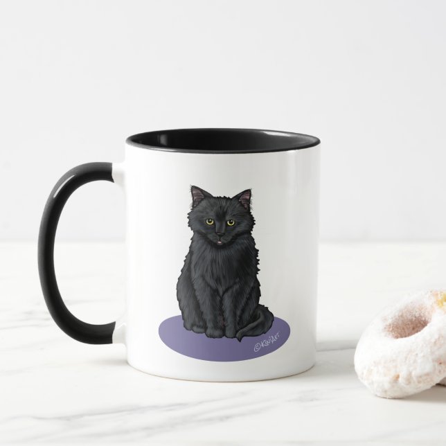 Black Cat Two-Tone Coffee Mugg (Med munk)